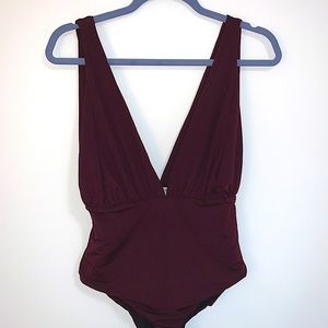 Deep V Neck Sculpting Bodysuit